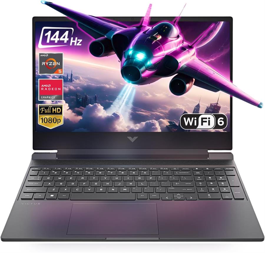 Notebook HP VICTUS 15 RYZEN 5 7535HS, RADEON RX 6550M, 8Gb RAM DDR5, SSD NVMe 512Gb, 15.6" 144Hz