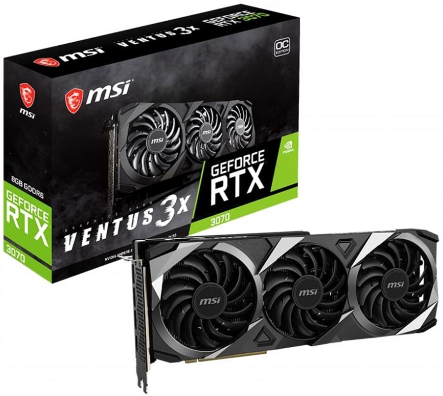 Placa MSI GEFORCE RTX 3070 VENTUS 3X OC 8Gb