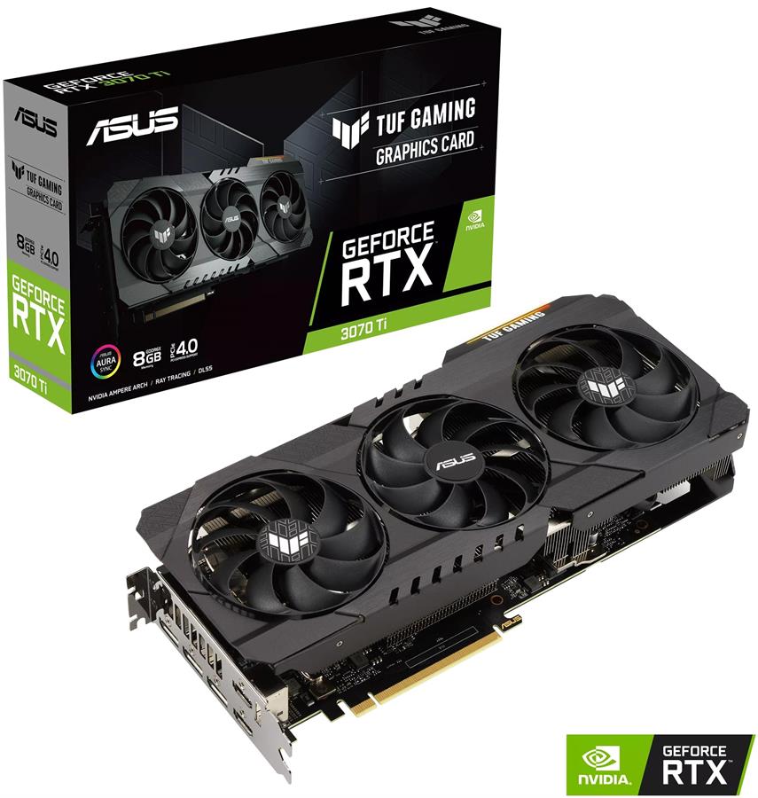 Placa ASUS GEFORCE RTX 3070 Ti TUF GAMING OC 8Gb