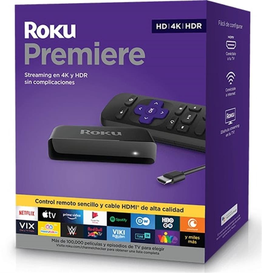 Conversor SMART TV Roku Premiere 4K 3920RW