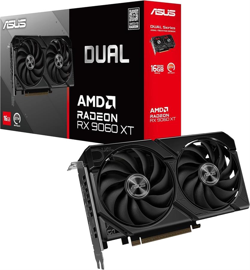 Placa ASUS Radeon RX 9060 XT DUAL OC 16Gb