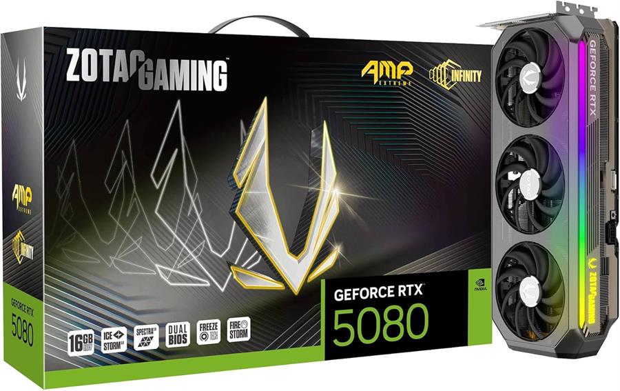 Placa ZOTAC GEFORCE RTX 5080 AMP EXTREME INFINITY 16Gb