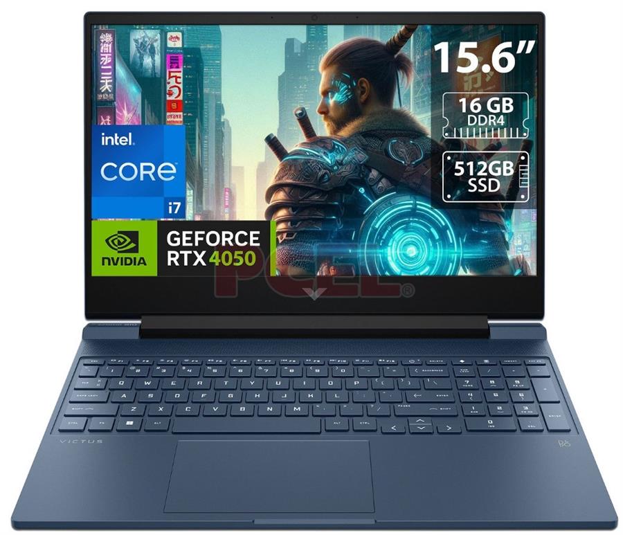 Notebook HP VICTUS 15 I7-12650H, RTX 4050, 16Gb RAM, SSD NVMe 512Gb, 15.6" 165Hz