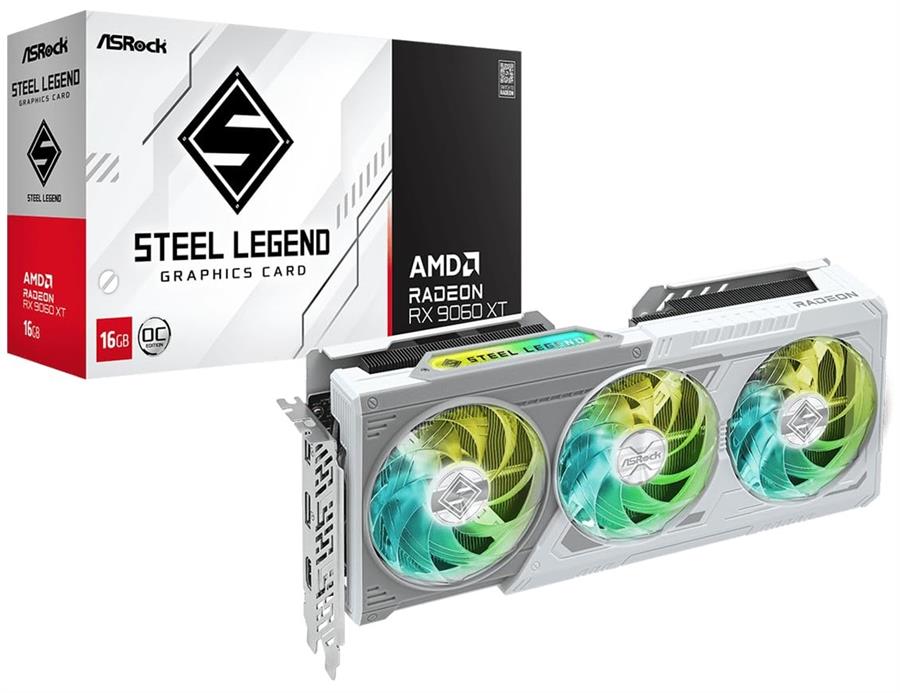 Placa ASRock Radeon RX 9060 XT STEEL LEGEND OC 16Gb