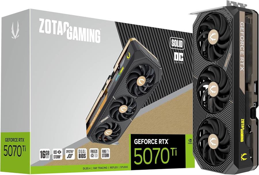 Placa ZOTAC GEFORCE RTX 5070 TI GAMING SOLID SFF OC 16Gb