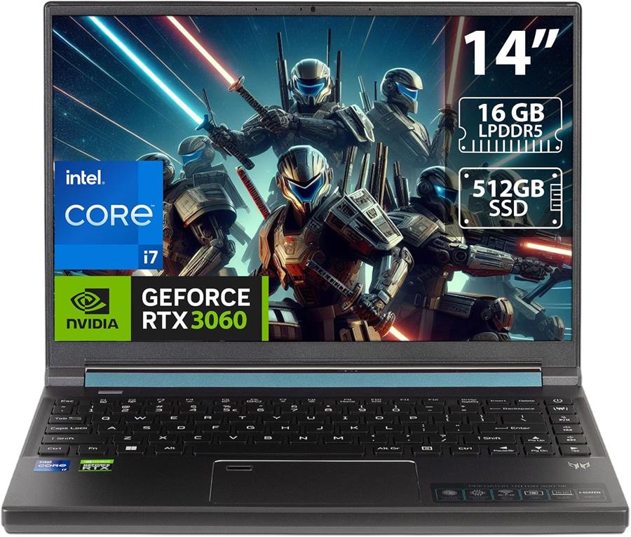 Notebook ACER PREDATOR TRITON 300 SE I7-12700H, RTX 3060, 16Gb RAM DDR5, SSD NVMe 512Gb, 14" 165Hz